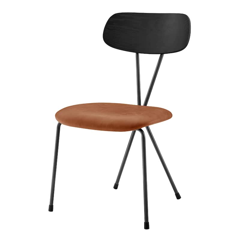 NPD Furniture Elise PU Dining Side Chair (Set of 4) - Toasted Caramel