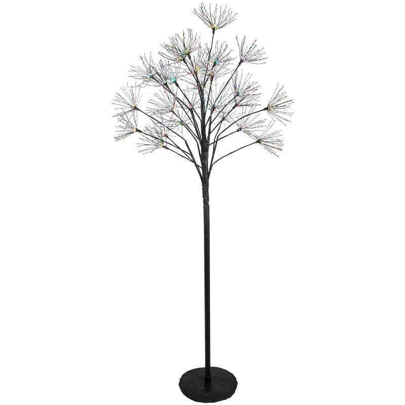5' LED Lighted Christmas Fireworks Tree, Multi-Color Lights