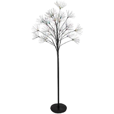 5' LED Lighted Christmas Fireworks Tree Multi-Color Lights