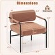 preview thumbnail 3 of 8, Costway 1/2 PCS Modern Velvet Upholstered Accent Chair with