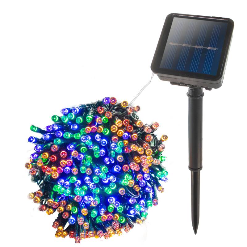 Solar Christmas String Multicolor RGB Lights Outdoor 72ft 200 LED 8 Modes Fairy - 1pc