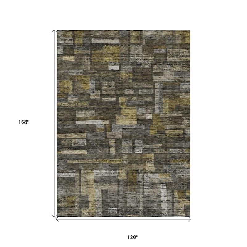 HomeRoots Striped Transitional Rectangle Outdoor Rug