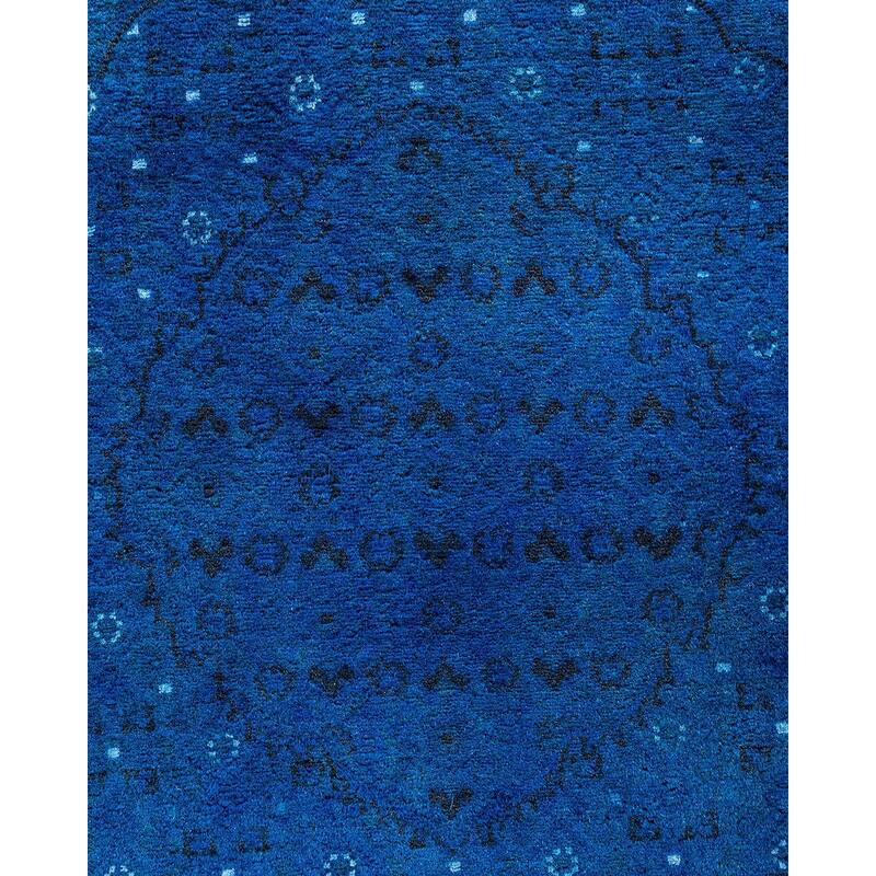 Fine Vibrance One-of-a-Kind Hand-Knotted Area Rug - Blue, 9' 1" x 12' 2" - 9' 1" x 12' 2"