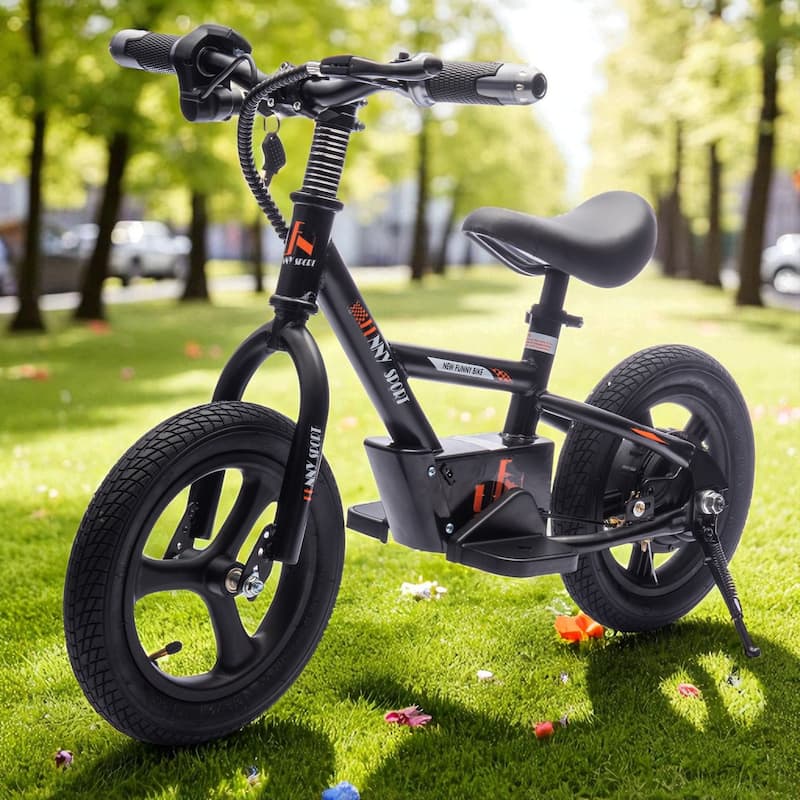 24V Kids Electric Dirt Bike with 150W Motor, 9.32MPH Speed, Adjustable Seat, Hand Brakes, Inflatable Tires & Power Display - Black
