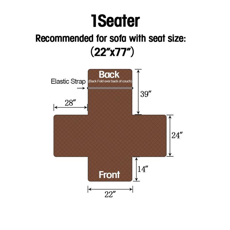 Quilted Microfiber Sofa Slipcover Furniture Protector Mat with Straps