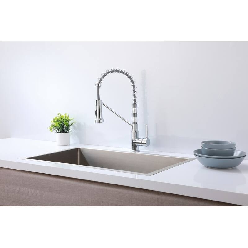 Indigo Home Single Handle Pull Down Sprayer Kitchen Faucet