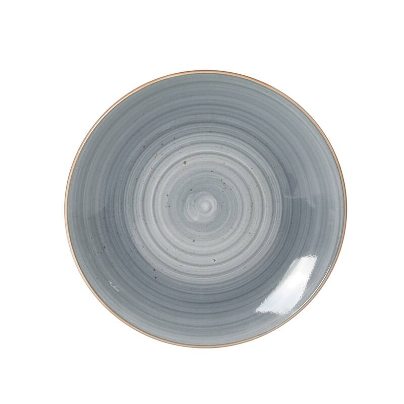 Gibson Home Stonebury 16 Piece Plates and Bowls - Handpainted Stoneware Dinnerware Set - Service for 4