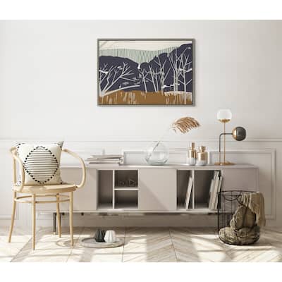 Kate and Laurel Sylvie Walk Marsh Framed Canvas by Hannah Beisang