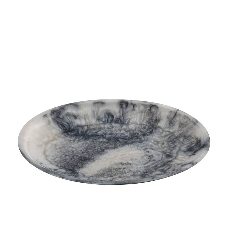Oval Platter Resin Grey Set of 2