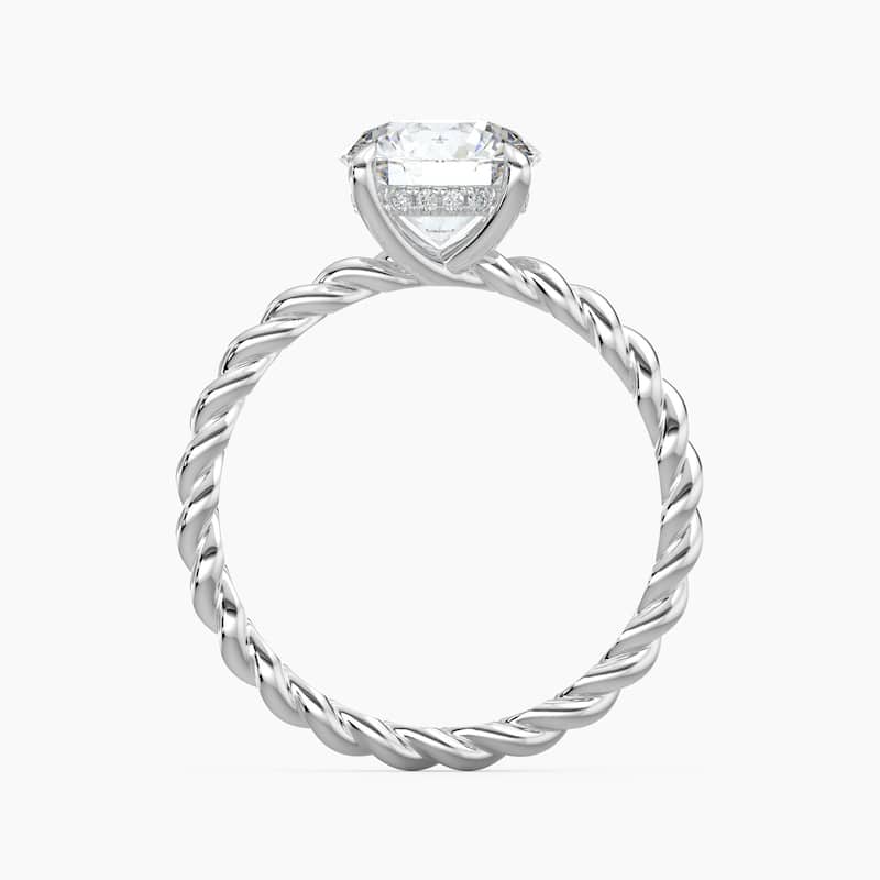 Auriya 14K Gold Lab Grown Diamond Round Twisted Hidden Halo Engagement Ring 1.04 - 5.04ct. tw. (F-G, VS)