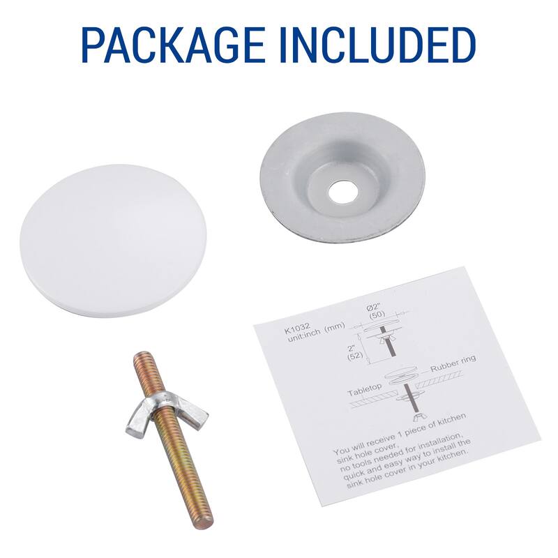 WOWOW Sink Hole Cover Fits 0.31 to 1.89" Holes, Easy Install
