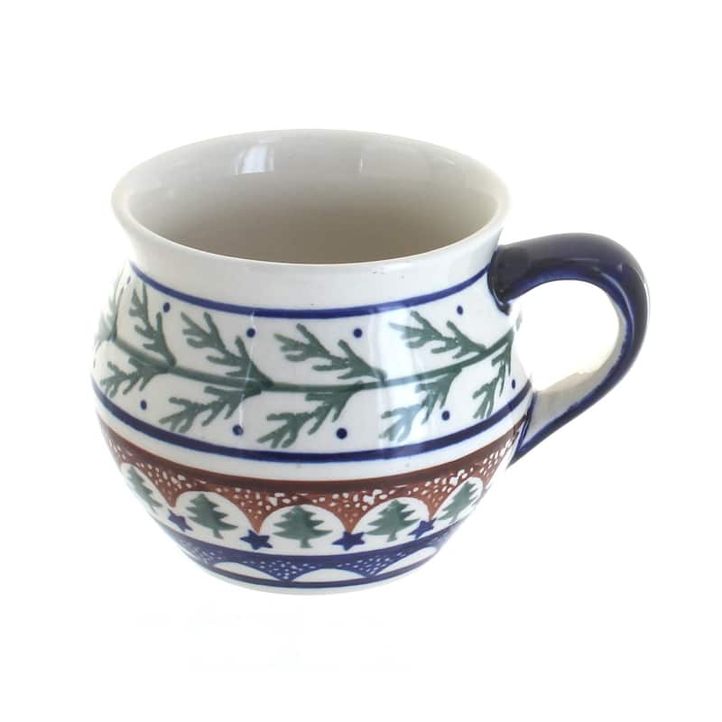 Blue Rose Polish Pottery 911 Zaklady Medium Bell Shaped Mug - Evergreen