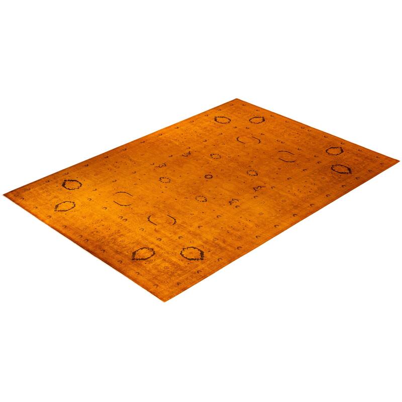 Fine Vibrance, One-of-a-Kind Hand-Knotted Area Rug - Orange, 10' 3" x 14' 3" - 10' 3" x 14' 3"