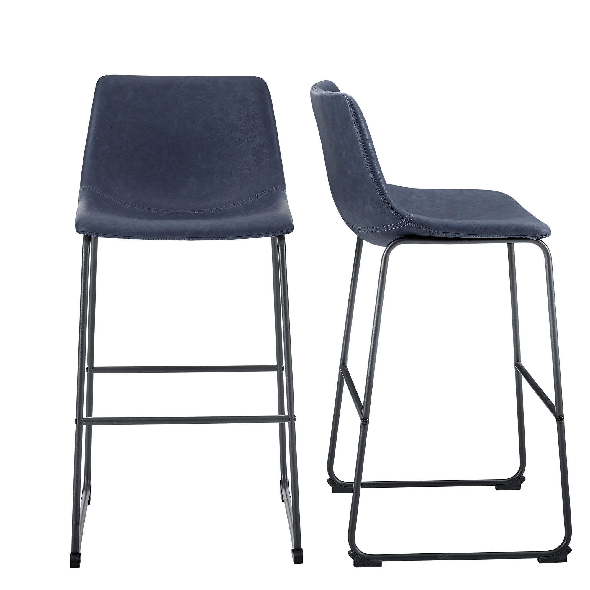 Carbon loft prusiner top faux leather bar stool