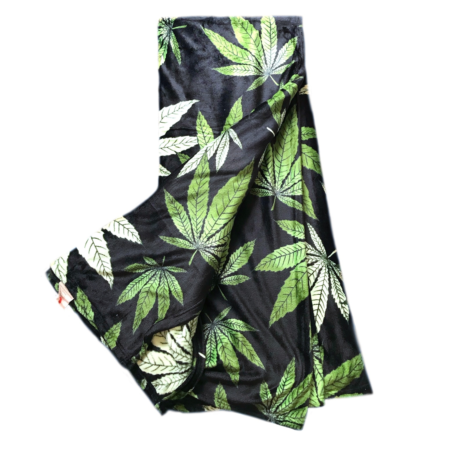 Marijuana Leaf Fleece Plush Microfiber Soft Blanket-image