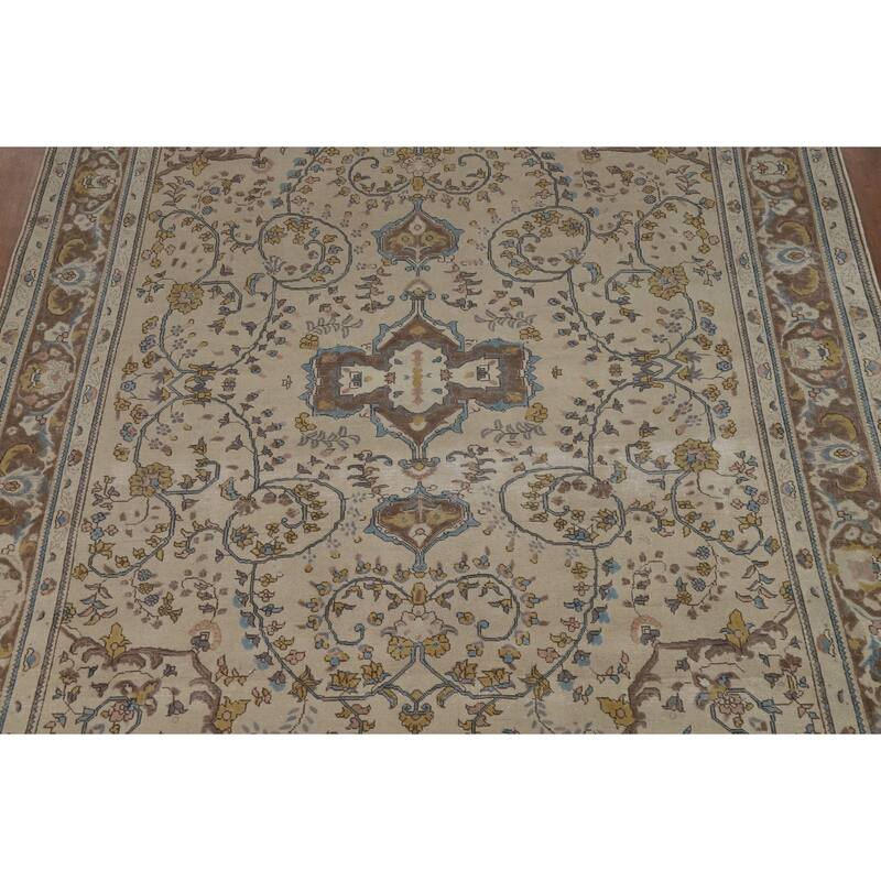 Tabriz Persian Area Rug Traditional Handmade Wool Carpet - 8'0"x 10'7"