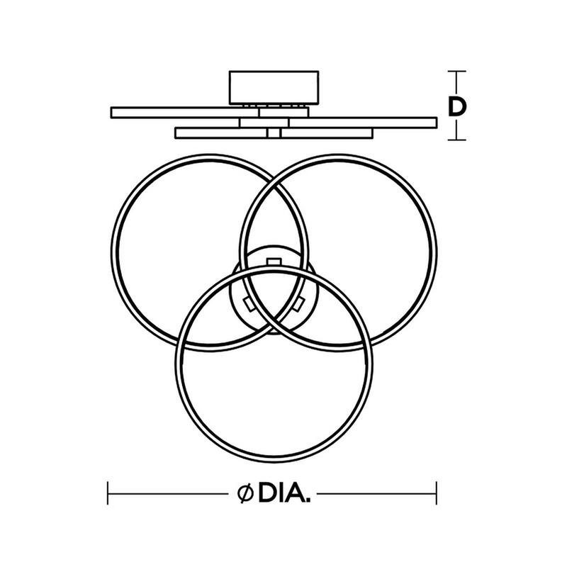 AFX Kai 2-Light Black Flush Mount