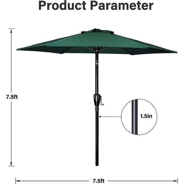 7.5 ft sunbrella patio umbrella PURPLE LEAF 12FT Outdoor Umbrella Spectrum Denim A series of eight aluminum ribs reinforce the canopy from the tip of the rib all the way to the resin hub so you can open and close your umbrella without fear California Umbrella 7.5 ft. Bronze
