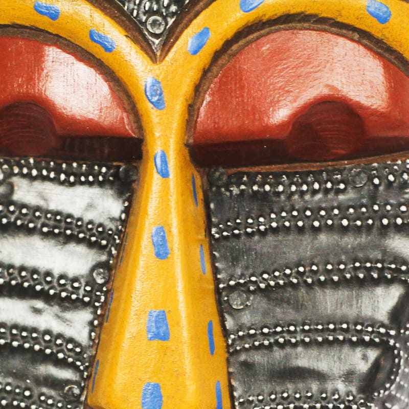 Novica Handmade Upside-Down Heart African Wood Mask