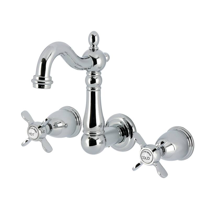 Kingston Brass Essex Double-Handle Wall Mount Bathroom Faucet - Polished Chrome