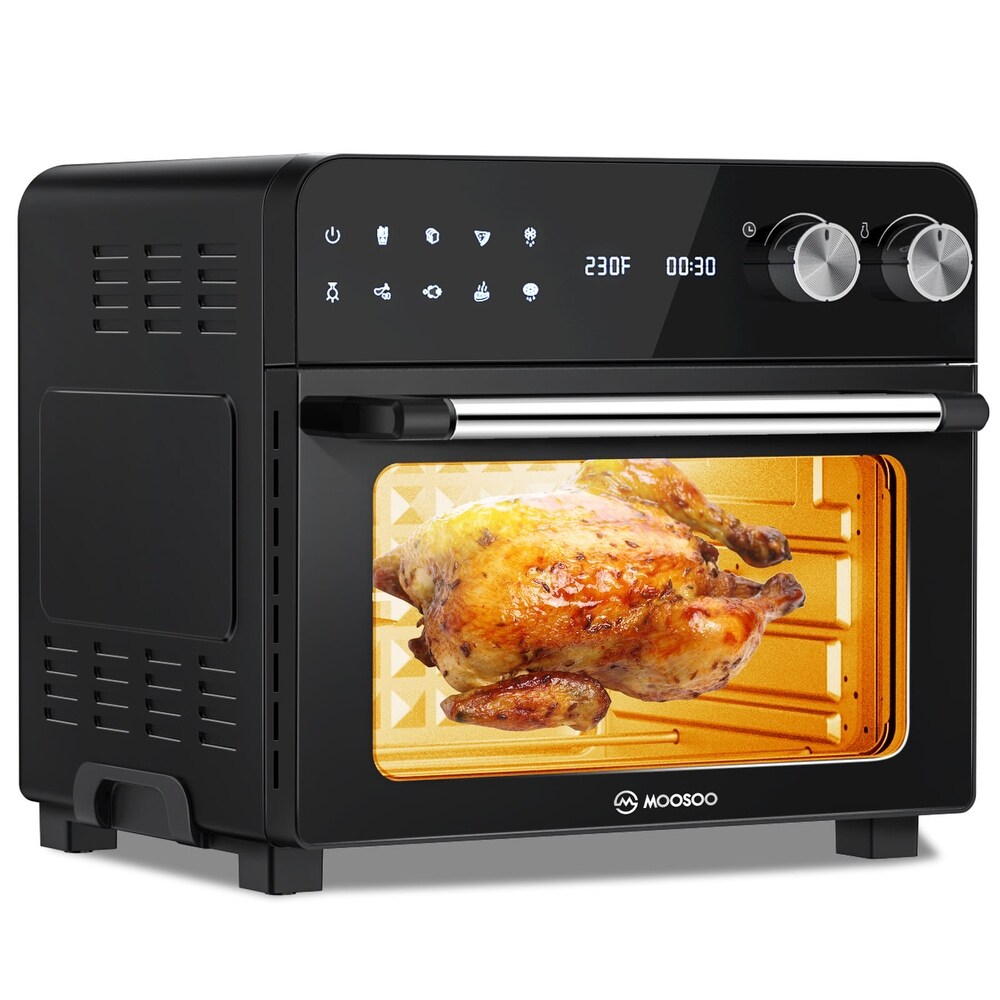 Convection Oven Toaster Dehydrator & Rotisserie w/Digital LED Display & 6 Accessories & Recipes IKICH 10+7-in-1 Air Fryer Oven Combo 12QT 1500W 