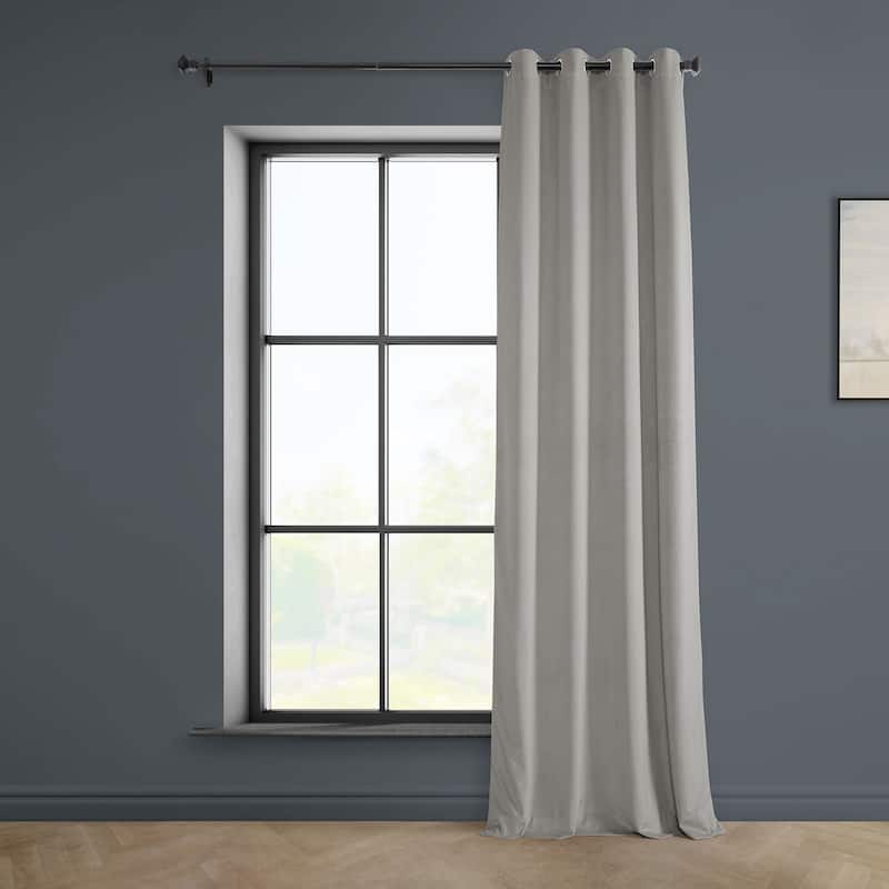 Exclusive Fabrics Heritage Plush Velvet Room Darkening Grommet Curtain (1 Panel)