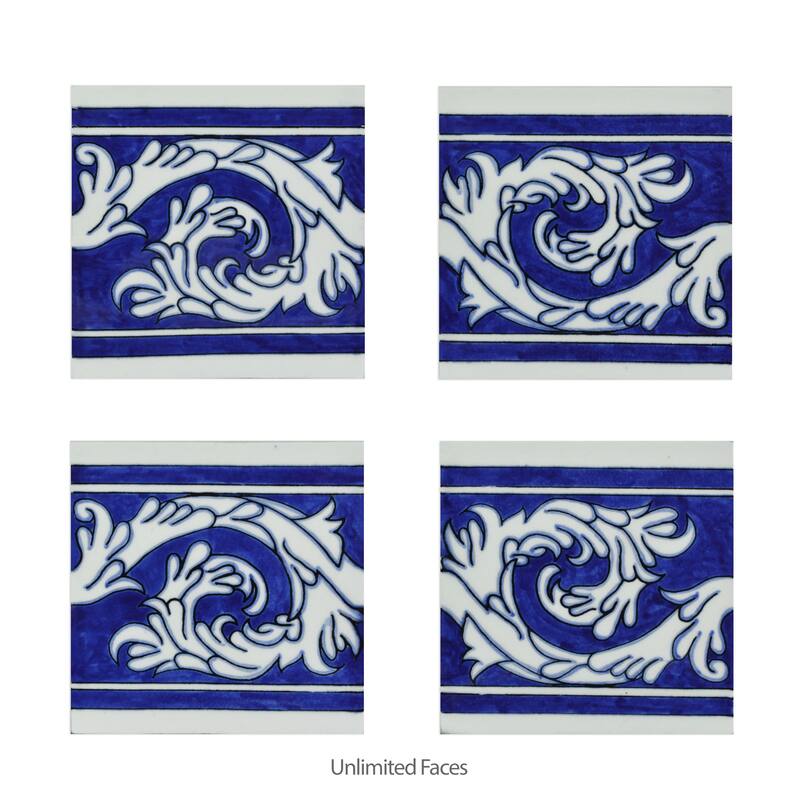 Merola Tile Provincial Deco Marina 6" x 6" Porcelain Wall Tile - (1 Tile)