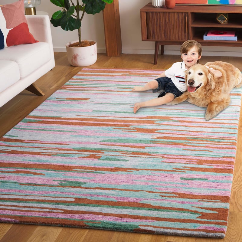SAFAVIEH Handmade Bellagio Camelia Contemporary Wool Rug