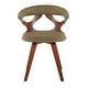preview thumbnail 4 of 16, Carson Carrington Viby Mid-Century Modern Accent Chair - N/A green/walnut