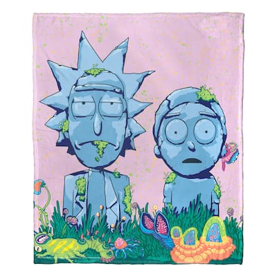 Warner Brothers Rick & Morty Made of Stone Silk Touch Throw Blanket