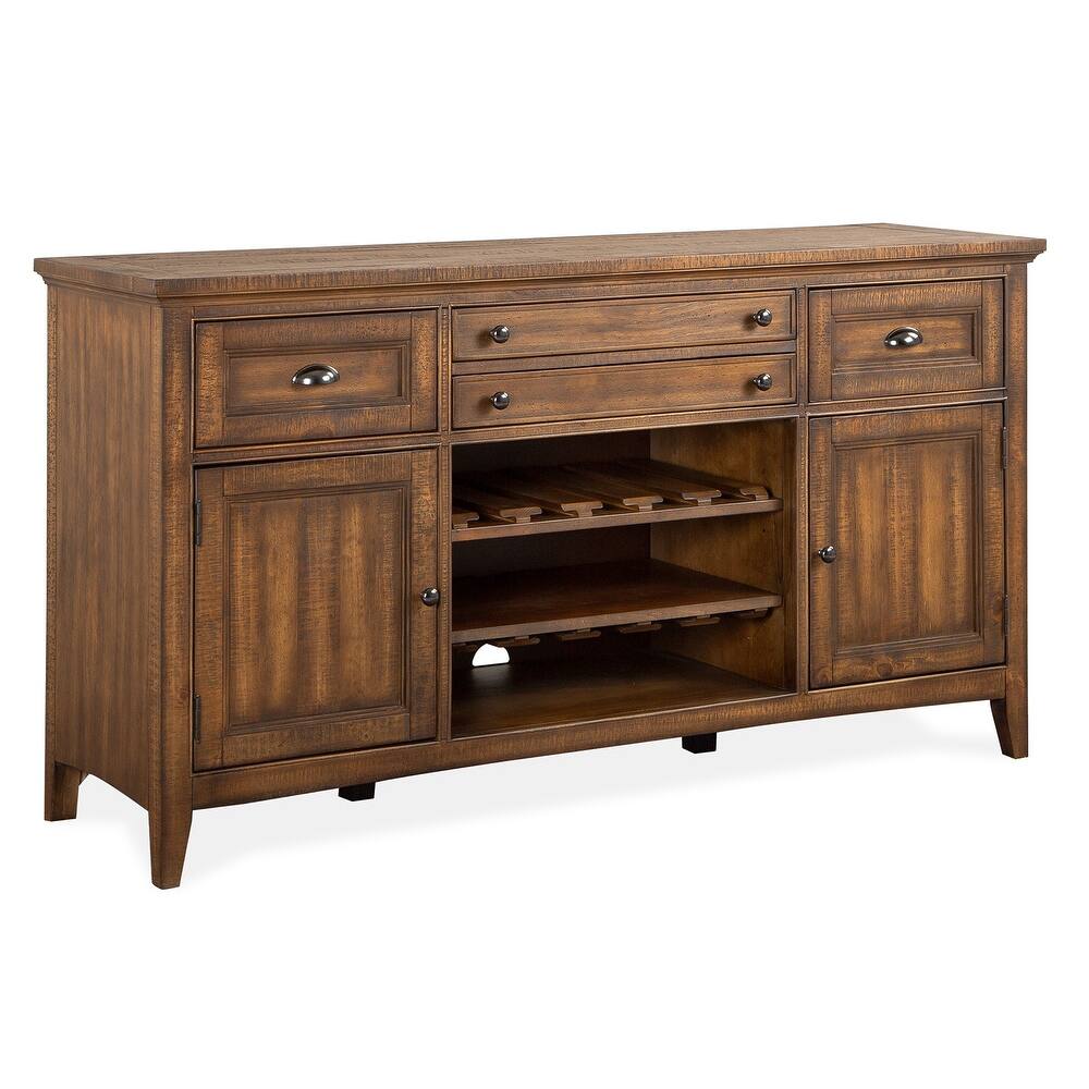 Magnussen Home Bay Creek Toasted Nutmeg Buffet - 66''W x 19''D x 36''H