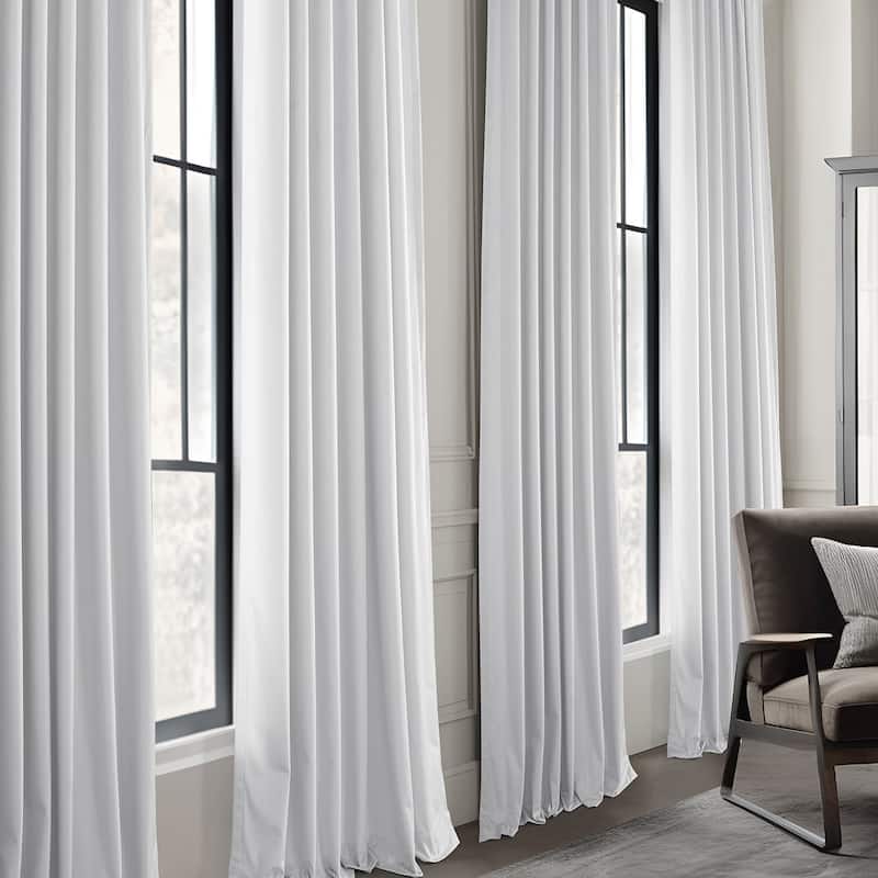 Exclusive Fabrics Simply Velvet Grommet Room Darkening Curtains for Bedroom & Living Room Curtains Pair (2 Panels))