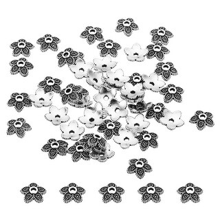 100Pcs Flower Bead Caps – 11x8mm Hollow Metal Spacer Caps For Jewelry Making, Multicolored - View #6