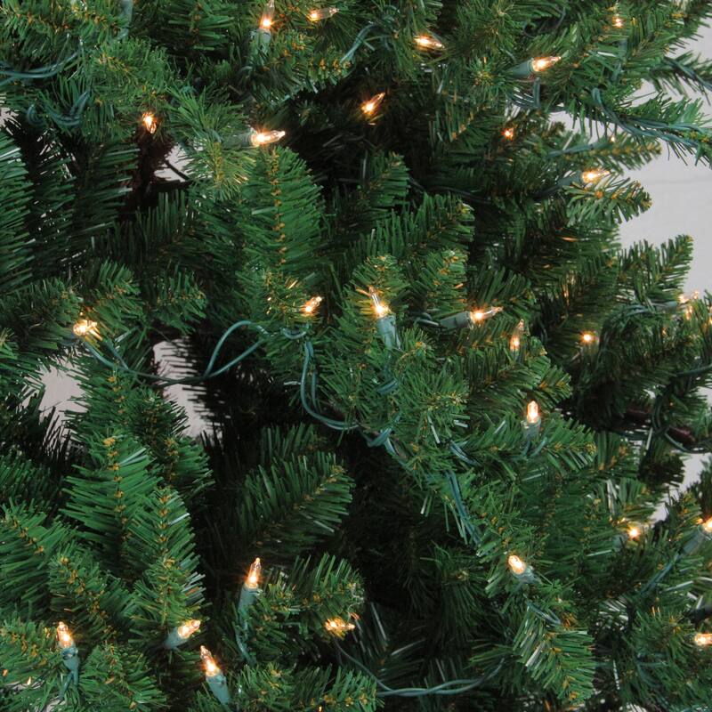 7.5' Medium Eden Spruce Artificial Christmas Tree - Clear Lights - 7.5 Foot