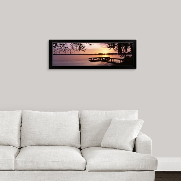 "Florida, Orlando, Koa Campground, Lake Whippoorwill, Sunrise" Black Framed Print