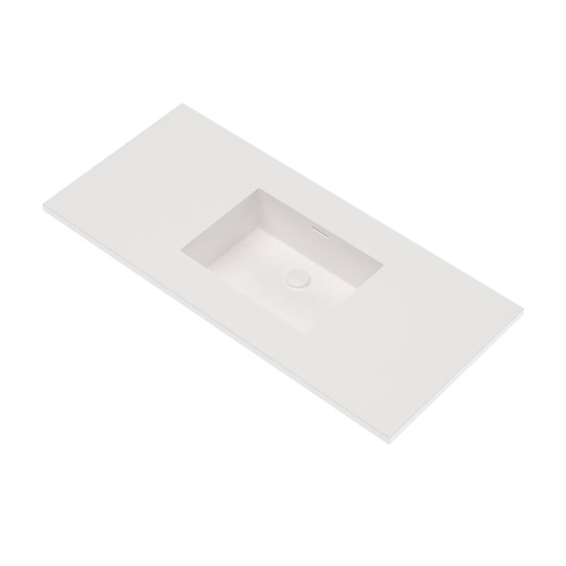 Serenity Solid-Surface Bathroom Vanity Top with Sink