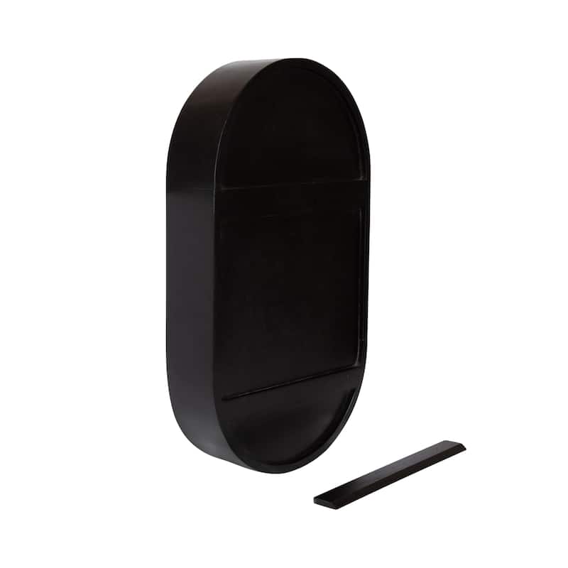 Kate and Laurel Hutton Wood Capsule Wall Shelf