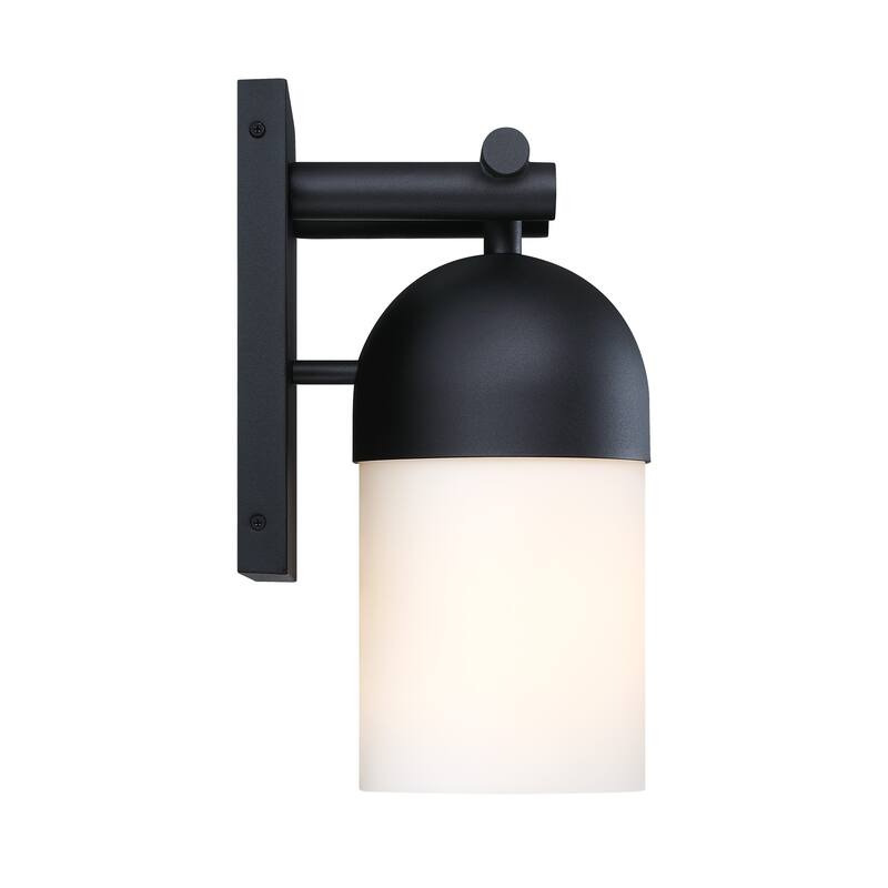 Ever Spring 7 in. 1-Light Black Outdoor Wall Sconce Light for Porches - 14