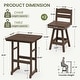 preview thumbnail 8 of 48, 3-Piece HDPE Counter Height Bar Set with 2 24.8'' Height Swivel Bar Stools and 29.92'' W Square Bar Table,Pub table sets of 3