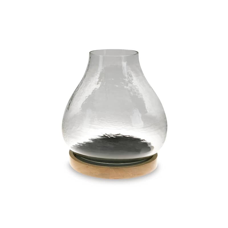 Signature Design by Ashley Adalisen Clear/Brown Candle Holder - 10.5" W x 10.5" D x 12" H