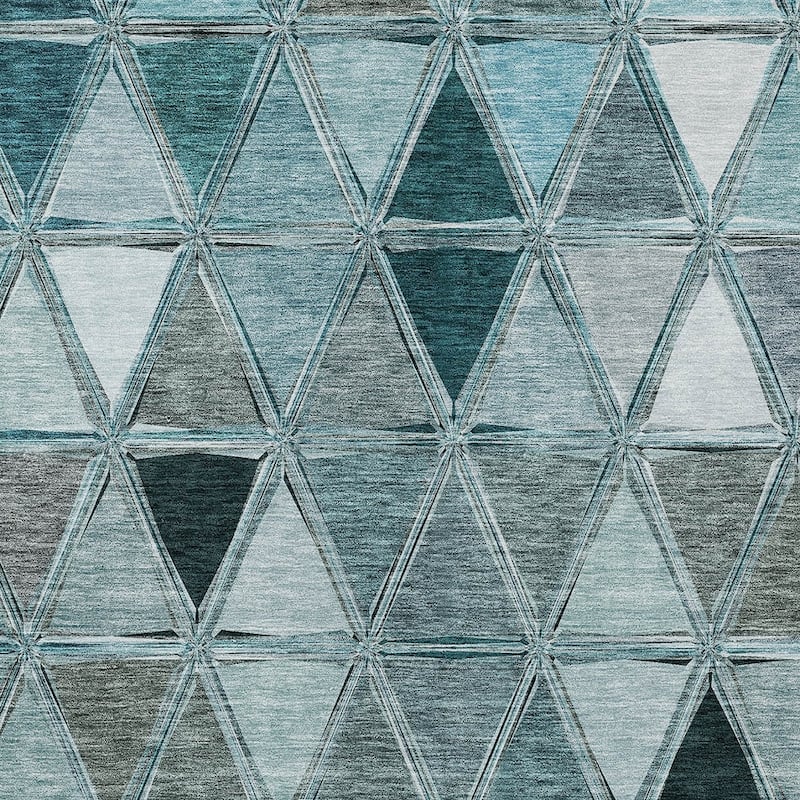 HomeRoots Geometric Transitional Rectangle Outdoor Rug