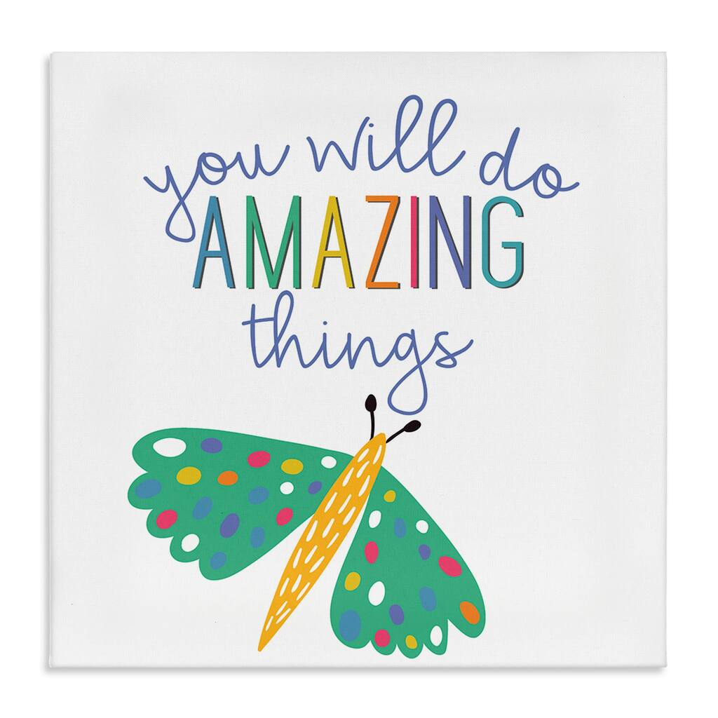 Stupell Inspiring Do Amazing Things Canvas Wall Art Design By Kim Allen