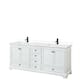 Option White, Black Trim, White Cultured Marble Top
