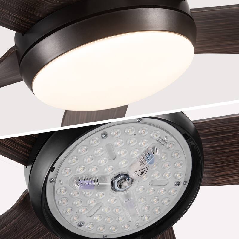 56 In Intergrated LED Ceiling Fan Lighting with ABS Blade