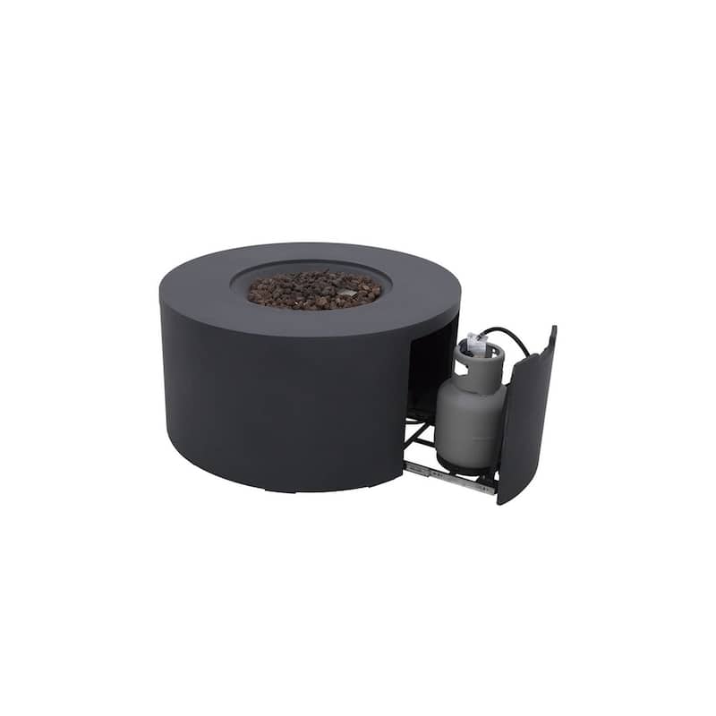 Sol Living Pacaya Round Propane Fire Pit 45,000 BTUs - 43 x 43 Inches - 43 x 43 in.
