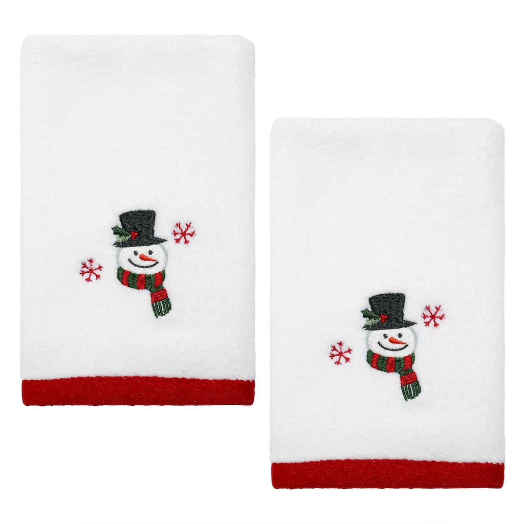 Avanti Linens Winter Snowman 2-Pack Fingertip Towel Set - Fingertip Towel 2pk Set