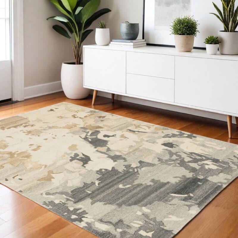 HomeRootsAbstract Modern Rectangle Area Rug - 66.14' X '42.13' X '0.43