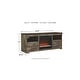 preview thumbnail 5 of 3, 63" TV Stand with Electric Fireplace - 63.39" W x 19.61" D x 26.22" H