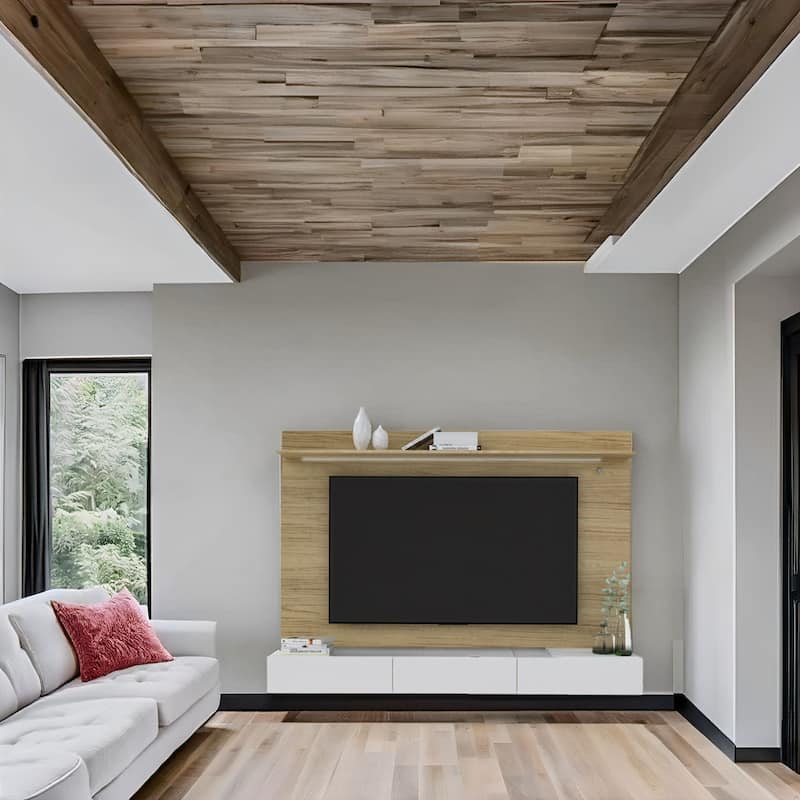 Modern Wall-Mounted Entertainment Center - Floating TV Panel for Up to 70-Inch TVs, Freestanding Design