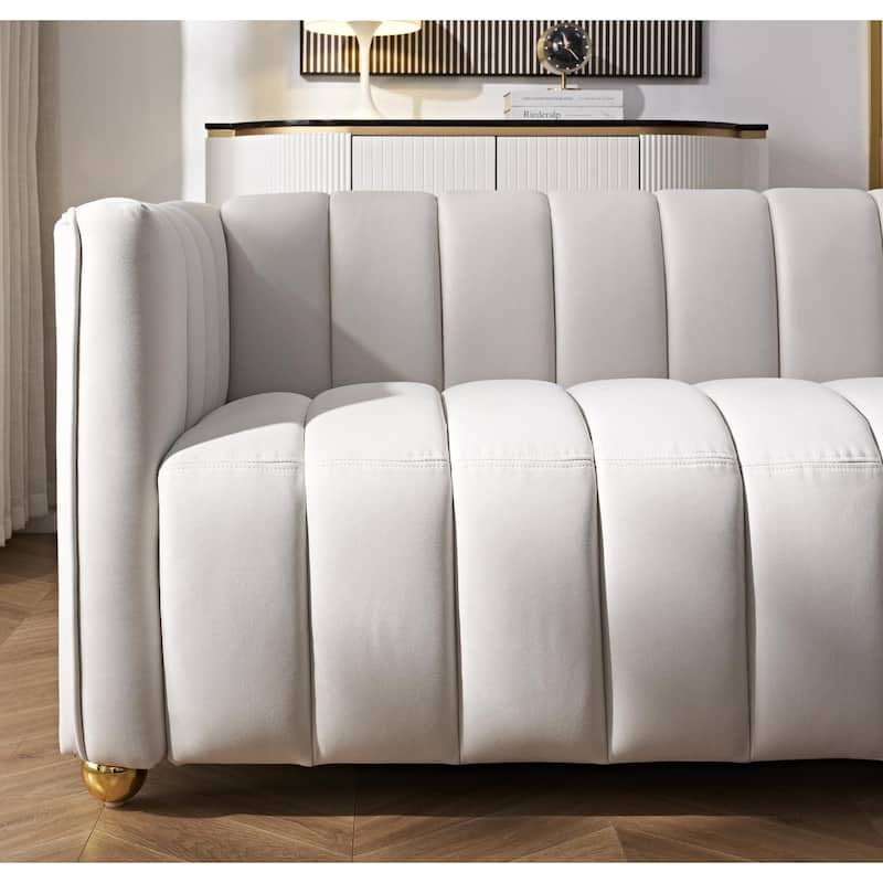 Channel Tufted Glam Indoor Living Room Sofa